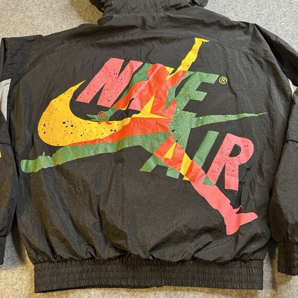 Vtg Nike Air Jordan Jumpman Full Zip Windbreaker Large Classics Black CV7418-010 - Picture 11 of 13